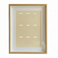 Wooden Medal Frame Clear Front Panel 9 Medal Display Frame Dust Protection
