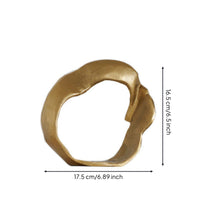 Decorative Loop decor Metal Hollow Sculpture for Bookshelf