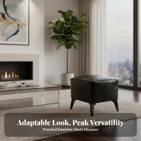 Comfortable Seating Upholstered Cube Stool Modern Design Upholstered Cube Soft Textile Footstool Strong Load Bearing for Homeowners, Shop Owners, Living Room, Entryway, Bedroom, Shoe Shop