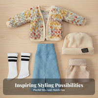 30cm BJD Clothes Set Fashionable Design 30cm Doll Clothing Set Dressing 1/6 Scale Doll Outfit for Hobbyists