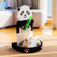 Pandas Cat Scratching Pillar Sisal-Wrapped Cat Scratching Pillar with Bed Vertical for Cats, Kittens