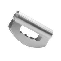 Easy to Clean Vegetable Chopper Corrosion-Resistant Hand-Held Kitchen Cutter Brushed Metal Double-Headed Cutter Compact for Home Cooks, Busy Professionals, Salad Making, Meal Prep