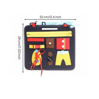 Busy Board with Shoulder Strap Educational Screen Sensory Quiet Busy Toy for Young Children, Travel
