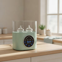 2-in-1 Baby Bottle Warmer and Sterilizer Gentle Defrosting Bottle Warmer with Sterilizer Double Temperature Control for Parents, Newborns, Nursery, Kitchen