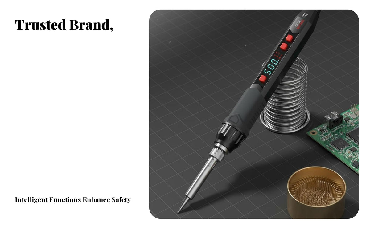 Electric Soldering Iron Quick Heating Electric Solder Pluggable Tip Adjustable Temperature Soldering Pen for Hobbyists, Makers, Workshop, Crafting