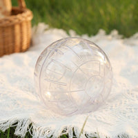 18cm Hamster Ball with Secure Assembly, Transparent Exercise Sphere for Sugar Gliders and Squirrels, Indoor Outdoor Activity Use