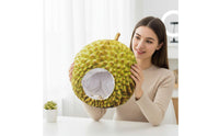 Soft Durian Head Cover Party Prop Durian Shaped Hood Hat Realistic Fruit Pattern Costume Headpiece for Parties