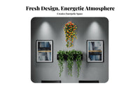 Hanging Artificial Plant Basket Decorative Wall Hanging Plant Realistic Look Cone Shaped Wall Basket for Homeowners, Renters, Bedroom, Indoor, Hallway