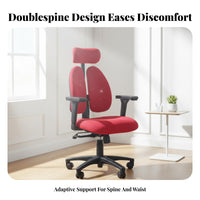 Lumbar Support High-Back Ergonomic Chair 360-Degree Swivel Ergonomic Mesh Chair with Headrest Quiet Rolling Casters Computer Seat Heavy-Duty Construction for Remote Workers, Students, Gamers, Bedroom, Study Room, Workstation, Gaming Setup