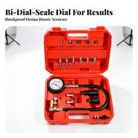 Quick Coupler Engine Oil Pressure Tester Engine Pressure Testing Kit Assorted Fittings Garage Gear