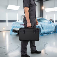 Tool Storage Box Portable Tool Box with Tray Divided Removable for Car Detailers, Workshop, Garage
