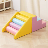 PU Leather Cover Climbing Ladder Combination Padded Foam Climbing Ladder Rounded Edges Early-Learning for Children
