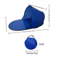 Instant-Open Sunshade Protection Beach Tent with Carrying Bag Beach Tent with Storage Bag Quick-Open Sun Shelter Compact