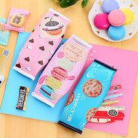 Creative Macaron Cookie Pencil Case Large Capacity Student Stationery Pouch