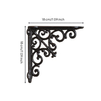Bracket with Angel Motif Rustic Shelf Bracket Black Shelf Brackets with Mounting Screws for Craftspeople