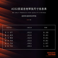 IRIN Acoustic Guitar Strings 6 Strings 3 Sets Coated Anti-Rust