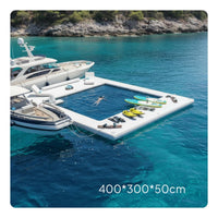 Wear-Resistant Inflatable Yacht Slide Quick Inflation & Deflation Floating Sea Slide Compact Storage Water Sports Equipment Sturdy Molded Handles for Ocean, Lake