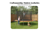 Outdoor Steel Frame Trampoline, Lantern Design Enclosure, Basketball Hoop, Commercial Fun, Kids & Adults