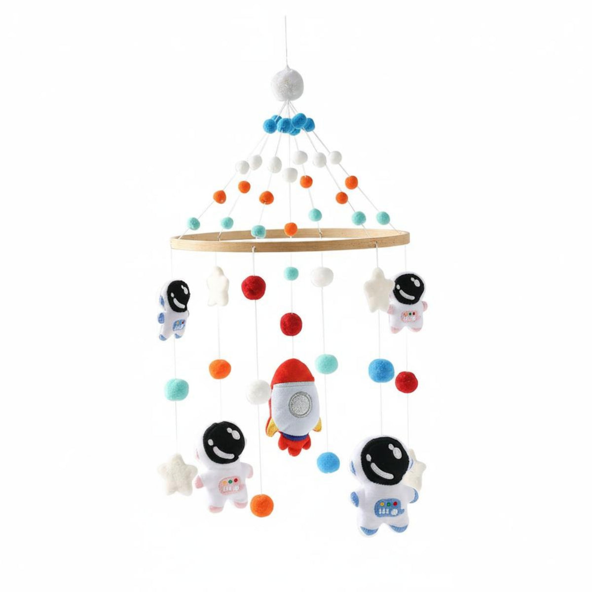 Minimalist Design Astronaut Crib Mobile Visual Stimulation Space Baby Mobile Hanging Ornament Gift Idea for Newborns, Babies, Nursery