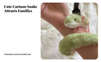 Stuffed Snake Toy Cartoon Design Bendable Snake Stuffed Toy Mini Size House Decoration for Children, Teenagers, Home Decor, Gift Giving