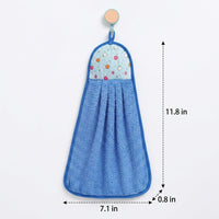 Hand Towels for Kitchen and Dish Towels, 3-Pack Coral Fleece Hand Towel with Hanging Loop, High Absorbency for Bathroom and General Cleaning