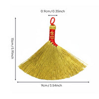 Chinese Style Broom Pendant Handmade Broom Hanging Ornament Festive Home Decoration