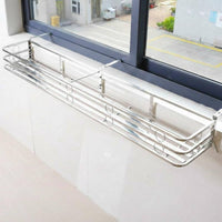 Space-Saving Hanging Railing Planter Easy Installation Railing Planter Basket Rust-Resistant Flower Pot Shelf Decorative Design for Gardeners, Apartment Dwellers, Homeowners, Balcony, window sill, Porch, Fence
