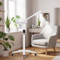 Height-Adjustable Facial Steamer with Stand Rolling Facial Steamer Long-Lasting Portable for Beauticians