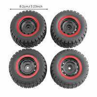 4 Pieces Rough-Terrain RC Tire Deep Traction Design Mounted RC Tire Grippy Traction Toy Vehicle Part for Rock Crawling