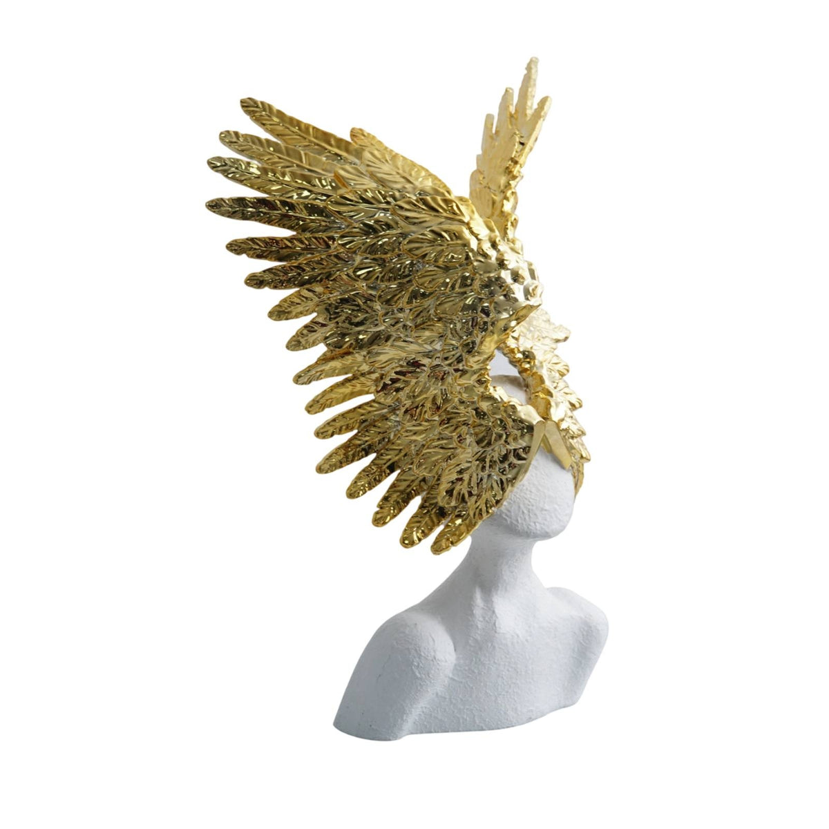 Angel Wing Sculpture Lustrous Sculpture with Gold Finish Luxe for Entryway