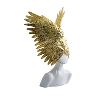 Angel Wing Sculpture Lustrous Sculpture with Gold Finish Luxe for Entryway