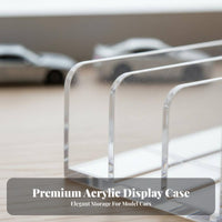 1:64 Scale Car Display Case Space Saving Acrylic Toy Car Rack Clear Multi-Tier Model Holder Transparent Design for Children