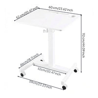 Mobile Electric Standing Desk Rolling Height Adjustable Desk Compact Computer Table Ergonomic for Distant Workers, Students, Home Office, Small Apartments, Living Room