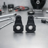 Toothed Handlebar Riser Clamp Adapter Split Motorcycle Handlebar Riser with Pad Long-Lasting Corrosion-Resistant for Street Bikes