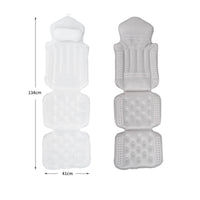 Bathtub Cushion with Headrest Anti-Slip Bathtub Mattress with Suction Cups for Adults, Home Spa