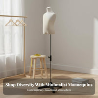 Stable Base children's Clothing Display Mannequin Easy to Assemble Child Mannequin Body Lightweight Child Mannequin Torso Poseable for Retailers, Boutique Owners, Online Sellers, Photo Studio, Craft Display, Bedroom