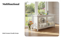 Waterproof Sintered Stone Top Sideboard Sturdy Construction Sideboard Buffet Cabinet Heavy Duty Kitchen Storage Console Multi-Functional for Homeowners, Cooking Enthusiasts, Families, Pantry, Entryway, Home Office