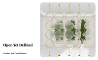 360° Rotation Rotating Fluted Glass Panel Luxury Design Partition Screen Semi-Transparent Room Divider Frosted Translucent for Business Owners, Interior Designers, Office Workers, Entrance Hall, Reception Area, Bedroom, Studio Apartment