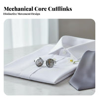 Mechanical Watch Movement Cufflinks Intricate Gearing Watch Movement Cufflinks