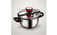 Uncoated Stainless Steel Pressure Cooker Polished Pressure Cooker with Safety Valve Safe Stewpot Faster for Kitchen