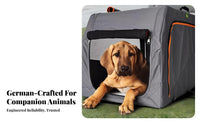 Portable Foldable Fabric Pet Crate Lightweight pet Transport Box Ventilated Mesh openings Dog Kennel Water-Resistant Base for Cat Owners, Travelers, Car Travel, veterinary Visits, holiday, Outdoors