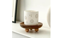 Decorative Key Tray Minimalist Design Footed Wood Tray Multipurpose Tabletop Organizer for Entryway, Desktop, Dresser