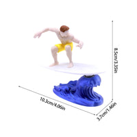 Fun Gift Inertia Swing Surfer Toy Stress Relief Swaying Surfer Car Ornament Surfing Man Dashboard Figure for Office Desk