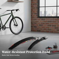 2 Pieces Front and Rear Bike Mudguard Set Easy to Install Front and Rear Mudguard Set Mountain Bike Spray Guard Long-Lasting