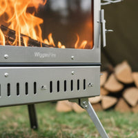 Viewing Window Secondary Combustion Heater Long-Lasting Stainless Steel Wood Heater for Camping