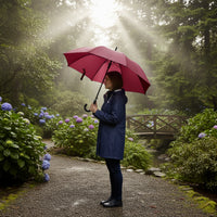 Water-Repellent 16 Rib Umbrella Strong Umbrella with Hook Handle Heavy Duty Long-Lasting for Commuters, Daily Commute