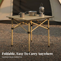 7 Pieces Foldable Collapsible Table and Chair Combo Lightweight Roll-up Table with Folding Chairs Sturdy Construction Camping Furniture Heavy-Duty for Campers, Families, Party Hosts, Market Stall, Picnics, Picnic, Backyard