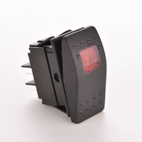 Plastic Housing Waterproof Rocker Switch Black Illuminated Rocker Switch for Boat, Rv, Automotive