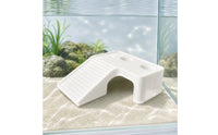 Turtle Basking Dock with Ramp Easy to Clean Turtle Basking Dock Non-Slip Reptile Climbing Ramp with Feeding Wells for Amphibians, Terrarium