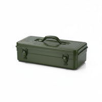 DurableDuty Hand-Carry Metal tool case Multi-Compartment Portable metal case with Tray safe Tool Container Large Capacity for DIY hobbyists, Car Owners, Homeowners, Automotive Repair, Garage, work location, Home